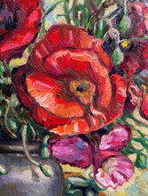 Load image into Gallery viewer, Original Oil Painting, Still life- Poppy Flower in Vase, 23.5x31.5x1.5inch, 220711
