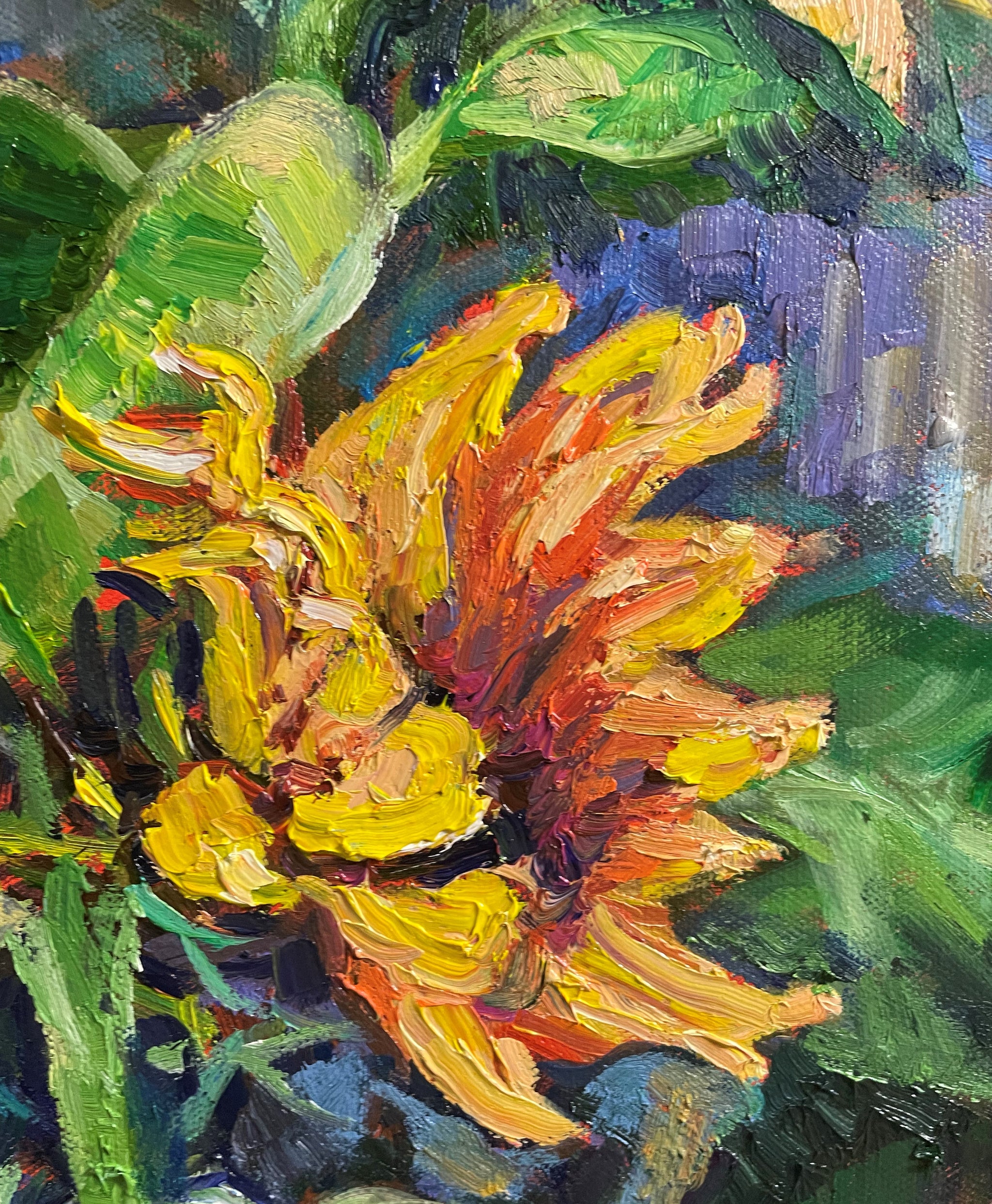 Original Oil Painting, Sunflower in Vase, 60x80x4cm, 220712 – JennyYao