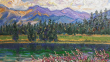 Load and play video in Gallery viewer, Original Oil Painting, West Coast View-Canada Landscape , Reflection of Mountain
