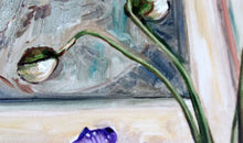 Load image into Gallery viewer, Original Oil painting, Purple, White Flowers- Still Life, 28&quot;x22&quot;, 1803153
