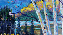 Load image into Gallery viewer, Original Oil Painting, Autumn Birch Trees, 47.5x31.5&quot;, 1808222, Free Shipping
