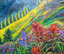 Load image into Gallery viewer, Original Oil Painting,Spring at Rocky Mountain , 48&quot;x24&quot;, 1902131, free shipping
