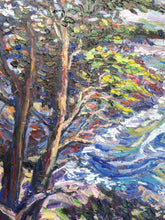 Load image into Gallery viewer, Original Oil Painting, Trees on coast, 24x18 inch, 2002181
