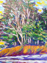 Load image into Gallery viewer, Original Oil Painting, Reflection of Trees by the Lake, 80x60cm, 2002182
