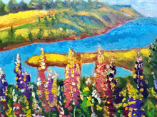 Load image into Gallery viewer, Original Oil Painting,  Landscape Flower Field in Canada Quebec, 2020423, 16&quot;x20&quot;
