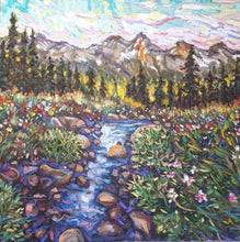 Load image into Gallery viewer, Original Oil Painting, Canada Spring Mountain
