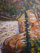 Load image into Gallery viewer, Original Oil Painting , Athabasca Falls in Jasper Park Canada, 31.5x24.5, 210127
