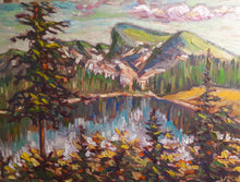 Load image into Gallery viewer, Original Oil painting, Canada Rocky Mountain, 24.5x31.5&quot;, 20210111
