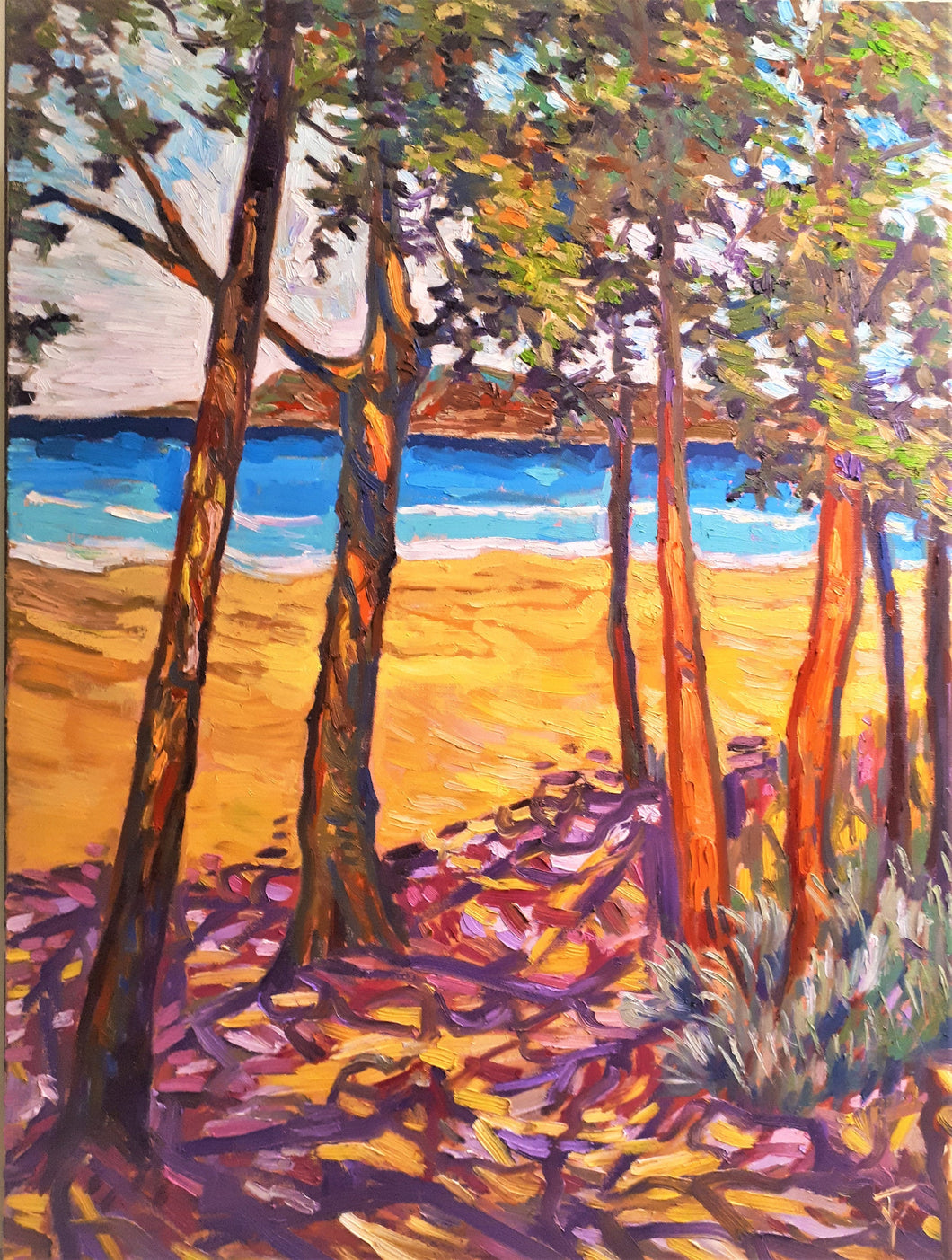 Original Oil Painting, Path to Beach, 210129, 31.5x24.5x1.5inch