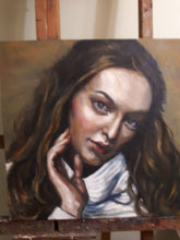 Load image into Gallery viewer, Original Oil Painting, Woman Portrait, 20x20x1.5 inch, 210210
