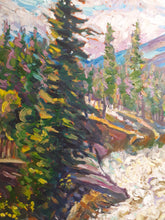 Load image into Gallery viewer, Original Oil Painting , Athabasca Falls in Jasper Park Canada, 31.5x24.5, 210127
