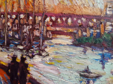 Load image into Gallery viewer, Original Oil Painting, Vancouver Downtown Sunrise, 210129, 16x20x0.75inch
