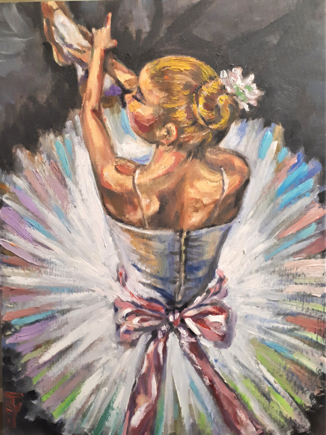 original Oil Painting, Ballet Girl, 16