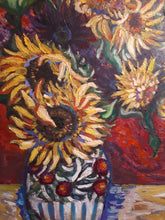 Load image into Gallery viewer, Original Oil painting, Still life - Sunflower in Vase ,31x24&quot;, 210204
