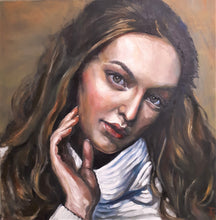 Load image into Gallery viewer, Original Oil Painting, Woman Portrait, 20x20x1.5 inch, 210210
