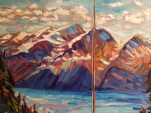 Load image into Gallery viewer, Original Oil Painting, Summer Whistler BC Canada, Two 24.5x31.5 Canvas, Total 31.5x49.2x1.5 inch, 210219
