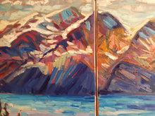 Load image into Gallery viewer, Original Oil Painting, Summer Whistler BC Canada, Two 24.5x31.5 Canvas, Total 31.5x49.2x1.5 inch, 210219
